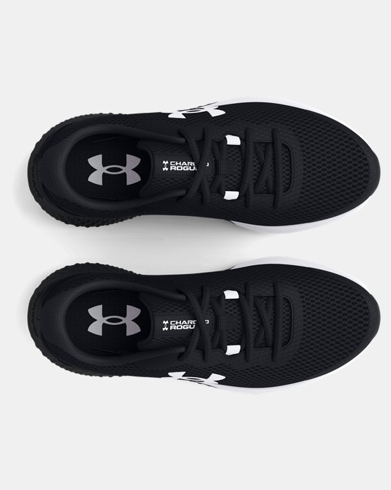 Boys' Grade School UA Charged Rogue 3 Running Shoes, Black, pdpMainDesktop image number 2